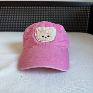 🩷 NWOT DeliVUry by Jessica Vu Shy Bear Pink Baseball Cap